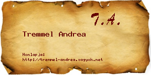 Tremmel Andrea névjegykártya
